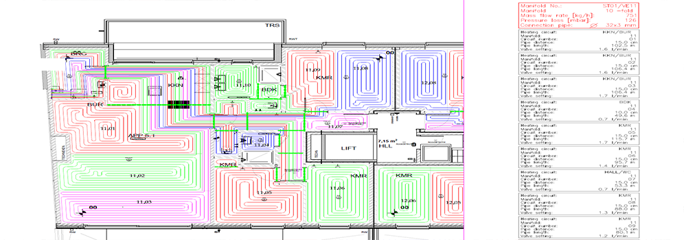 Underfloor Drafting services